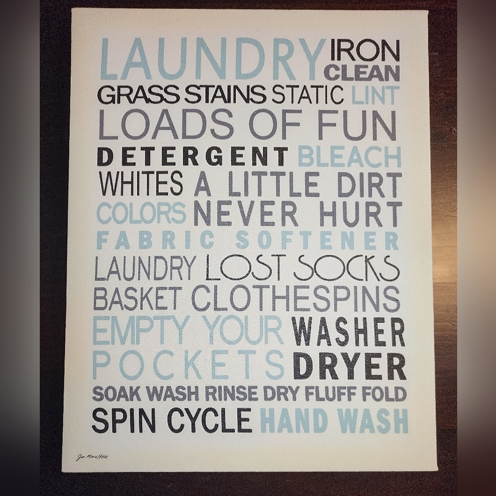 Laundry room words Canvas Art